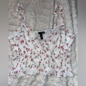 Floral Print Flowy Cropped tank